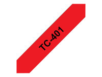 Brother - Musta, punainen - Rulla (1,2 cm x 7,7 m) 1 kpl tulostimen nauha malleihin P-Touch PT-15, PT-20, PT-2000, PT-3000, PT-500, PT-5000, PT-6, PT-8, PT-8E TC401