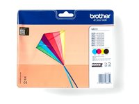 Brother LC223 - 4-pack - svart, gul, cyan, magenta - original - bläckpatron - för Brother DCP-J4120DW, DCP-J562DW, MFC-J4420DW, MFC-J4625DW, MFC-J5320DW, MFC-J5625DW LC223VALBP