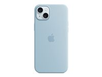 Apple - Skydd för mobiltelefon - MagSafe-kompatibilitet - silikon - ljusblå - för iPhone 15 Plus MWNH3ZM/A