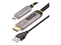 Startech 30ft (9.15m) USB-C to HDMI 2.0 Active Optical Cable, 4K 60Hz - HDMI-kabel - USB-C hane till HDMI, USB (endast ström) hane - 9.15 m - skyddad/fiberoptisk - svart - aktiv, Active Optical Cable (AOC), Enkelriktad, 4K60Hz (3840 x 2160) stöd 145B-USBC-HDMI4K-AOC