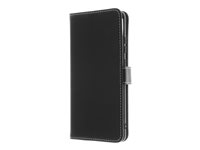 Insmat - Vikbart fodral för mobiltelefon - genuint läder, kartong+papper+aluminiumfolie, bomullssömmar, termoplastisk polyuretan (TPU) - för Motorola Moto G85 650-3298