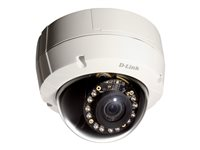 D-Link DCS 6511 - Nätverksövervakningskamera - kupol - utomhusbruk - vandalsäker/vädersäker - färg (Dag&Natt) - 1280 x 1024 - automatisk iris - varifokal - ljud - LAN 10/100 - MPEG-4, MJPEG, 3GPP, H.264 - DC 12 V / AC 24 V / PoE DCS-6511/E