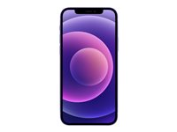 Apple iPhone 12 - 5G smartphone - dual-SIM / Internminne 256 GB - OLED display - 6.1" - 2532 x 1170 pixlar - 2 bakre kameror 12 MP, 12 MP - front camera 12 MP - lila MJNQ3QN/A