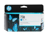 HP 738 - 130 ml - cyan - original - DesignJet - bläckpatron - för DesignJet T950, XT950 498N5A