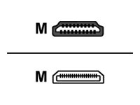 Belkin - HDMI-adapter - HDMI hane till 19 pin mini HDMI Type C hane - 1.5 m F3Y006CP1.5M