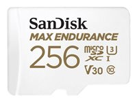 SanDisk Max Endurance - Flash-muistikortti (microSDXC to SD -adapteri sisältyvä) - 256 Gt - Video Class V30 / UHS-I U3 / Class10 - microSDXC UHS-I SDSQQVR-256G-GN6IA