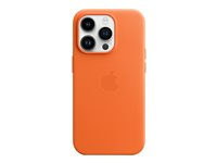 Apple - Skydd för mobiltelefon - med MagSafe - läder - orange - för iPhone 14 Pro MPPL3ZM/A