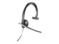 Logitech USB Headset Mono H650e - Kuulokkeet + mikrofoni - korvien päällä - langallinen 981-000514