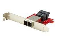 StarTech Mini-SAS Adapter - Dual SFF-8643 to SFF-8644 - with Full and Low-Profile Brackets - 12Gbps - SAS-panel intern till extern - SAS 12Gbit/s - 4x mini-SAS HD (SFF-8643) (hona) till 36 pin 4x Mini SAS HD (SFF-8644) (hona) SFF86448PLT2