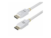 StarTech 6ft White VESA Certified DisplayPort 1.2 Cable with Latches - DisplayPort-kabel - DisplayPort (hane) spärrad till DisplayPort (hane) spärrad - DisplayPort 1.2 - 1.8 m - halogenfri, passiv, 4K60Hz stöd, 1080p stöd 240 Hz, 2K144Hz stöd - vit DP12-CABLE-6FTW