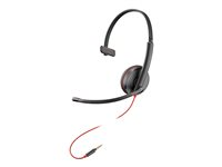 HP Poly Blackwire 3215 - Headset - på örat - kabelansluten - 3,5 mm kontakt - svart - Certifierad för Skype for Buisness, Avaya-certifierad, Cisco Jabber-certifierad, Optimerad för UC 85R05AA