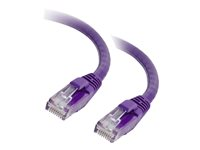 C2G Cat5e Booted Unshielded (UTP) Network Patch Cable - Kytkentäkaapeli - RJ-45 (uros) to RJ-45 (uros) - 1.5 m - UTP - CAT 5e - valettu, piikitön, säikeinen - violetti 83660