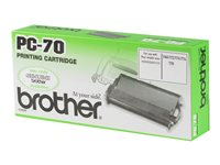 Brother PC70 - Svart - färgband - för FAX-T72, T74, T76, T78, T82, T84 PC70