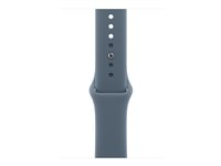 Apple - Band för smart klocka - 46mm - M/L (passar handleder på 160 - 210 mm) - ankare blå - för Watch Hermès Series 12, SE 3, Series 10, Series 11, Series 12, Ultra 3, Ultra 4 MFGY4ZM/A
