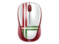 Logitech M235 - 2:a generationen - mus - höger- och vänsterhänta - optisk - trådlös - 2.4 GHz - trådlös USB-mottagare - Portugisisk flagga 910-004036
