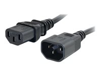 C2G Computer Power Cord Extension - Sähköjatkojohto - power IEC 60320 C13 to IEC 60320 C14 - vaihtovirta 250 V - 0.5 m 88501