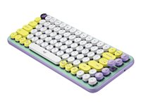 Logitech POP Keys - Tangentbord - trådlös - Bluetooth 5.1, Bluetooth LE - QWERTY - USA, internationellt - tangentbrytare: Brown Tactile - daydream 920-010736