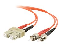C2G ST-ST 50/125 OM2 Duplex Multimode PVC Fiber Optic Cable (LSZH) - Patch-kabel - ST-läge (multi-mode) (hane) till ST-läge (multi-mode) (hane) - 10 m - 10 m - fiberoptisk - duplex - 50/125 mikron - OM2 - halogenfri - orange 85473