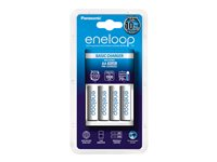 Panasonic Eneloop Basic Charger - Akkulaturi - (tuotteelle 4xAA/AAA) 4 x AA-tyyppi - NiMH - 1900 mAh 510-1005