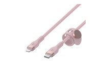 Belkin BoostCharge - Lightning-kabel - USB-C hane till Lightning hane - 2 m - rosa CAA011BT2MPK