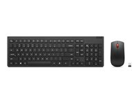 Lenovo Essential Wireless Combo Gen 2 - Näppäimistö- ja hiiri -pakkaus - langaton - 2.4 GHz - Pohjoismaat - musta - ruskea laatikko - CRU 4X31N50752