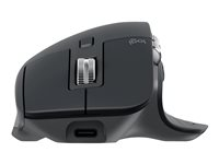 Logitech Master Series MX Master 3S - Hiiri - ergonominen - optinen - 7 painiketta - langaton - 2.4 GHz, Bluetooth - Logitech Logi Bolt USB-vastaanotin - grafiitti 910-006559