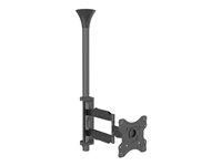 Multibrackets M Menu Board Mount Pro MBC5X1U - Monteringssats (kabelhanteringsklämma, 4 förlängningsrör (80 cm), 4 stångklämmor, 4 takplattor med skydd, 5 lutningsarmar, 6 förlängningsskenor, 6 enkla skärmskenor (1 m), enkel skärmskena (48 cm)) - en sida - för 5 LCD-bildskärmar - aluminium, stål - svart - skärmstorlek: 40"-65" 7350105215360