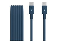 Beats - USB-kabel - USB-C (hane) till USB-C (hane) - USB 2.0 - 1.5 m - Snabbladdning upp till 60 W - nitro marinblå MDGE4ZM/A
