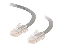 C2G Cat5e Non-Booted Unshielded (UTP) Network Crossover Patch Cable - Risteytyskaapeli - RJ-45 (uros) to RJ-45 (uros) - 2 m - UTP - CAT 5e - säikeinen, uniboot - harmaa 83283