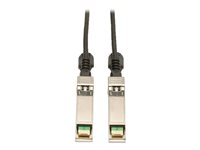 Eaton Tripp Lite Series SFP+ 10GBASE-CU Passive Twinax Copper Cable, SFP-H10GB-CU50CM Compatible, Black, 20-in. (50.8 cm) - Direktkopplingskabel - SFP+ (hane) till SFP+ (hane) - dubbelaxlad - svart N280-20N-BK