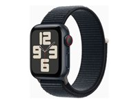 Apple Watch SE (GPS + Cellular) - 2. sukupolvi - 40 mm - keskiyö - älykello kanssa urheiluranneke - tekstiili - keskiyö - 32 Gt - Wi-Fi, Bluetooth, LTE - 4G - 27.8 g MRGE3KS/A