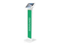 Compulocks iPad Pro 11" (1-4th Gen) Space Enclosure Brandable Floor Stand - Ställ - för surfplatta - låsbar - höggradig aluminium - vit - golvstående - för Apple 11-inch iPad Pro (1:a generation, 2a generation, 3:e generationen, 4:e generation) 140W211SENW
