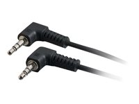 C2G Value Series - Ljudkabel - mini-phone stereo 3.5 mm hane till mini-phone stereo 3.5 mm hane - 1 m - skärmad - svart - 90° anslutning, högervinklad kontakt 80123