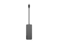 Lenovo USB-C to 4 Port USB-A Hub - Hubb - 4 x SuperSpeed USB 3.0 + 1 x USB-C - skrivbordsmodell - för ThinkPad T16 Gen 4 21QN 4X90X21427