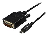 StarTech 10ft (3m) USB C to DVI Cable, 1080p (Single Link) USB Type-C (DP Alt Mode HBR2) to DVI-Digital Video Adapter Cable, Thunderbolt 3 Compatible, Laptop to DVI Monitor/Display - USB-C Adapter Cable (CDP2DVI3MBNL) - Extern videoadapter - VIA/VLI - VL100 / Parade - PS171 - USB-C - DVI - svart - för P/N: TB4CDOCK CDP2DVI3MBNL