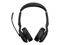 Jabra Evolve2 55 MS Stereo - Kuulokkeet + mikrofoni - korvien päällä - Bluetooth - langaton - aktiivinen melunpoisto - USB-A - musta - Zoom-sertifioitu, sertifioitu Microsoft Teamsille, Cisco Webex Certified, optimoitu UC:lle, Alcatel-Lucent -sertifioitu, Avaya-sertifioitu, Unify-sertifioitu, MFi-sertifioitu, Microsoft Swift Pair -sertifioitu, Amazon Chime -sertifioitu, Google Fast Pair -sertifioitu 25599-999-999