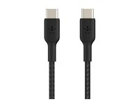 Belkin BoostCharge - USB-kaapeli - 24 pin USB-C (uros) to 24 pin USB-C (uros) - 1 m - musta CAB004BT1MBK