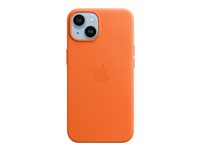 Apple - Skydd för mobiltelefon - MagSafe-kompatibilitet - läder - orange - för iPhone 14 MPP83ZM/A