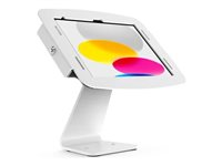 Compulocks iPad 10.9" 10th Gen Space Enclosure Rotating Counter Stand - Teline malleihin tabletti - lukittava - korkealaatuinen alumiini - valkoinen -näytön koko: 10.9" -kiinnitysliitäntä: 100 x 100 mm - tiskin yläosa malleihin Apple 10.9-inch iPad (10. sukupolvi) 303W209IPDSW