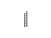 APC - Rackpanel för kabelhantering - svart - 45U - TAA-kompatibel (paket om 2) - för P/N: NBPD0150, NBPD0160A, NBWL0355A, NBWL0356A, SMX2KR2UX145, SMX3KR2UNCX145, SRT1000RMXLI AR7722