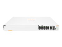 HPE Aruba Instant On 1960 - Kytkin - Hallinnoitu - 4 x 2.5GBase-T + 8 x 100/1000/10GBase-T + 2 x 100/1000/10GBase-T + 2 x 10 Gigabit SFP+ - telineeseen asennettava - PoE (480 W) S0F35A#ABB