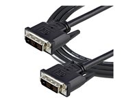 StarTech 2 m DVI-D Single Link-kabel - M/M - DVI-kabel - enkel länk - DVI-D (hane) till DVI-D (hane) - 2 m - formpressad, tumskruvar - svart DVIDSMM2M