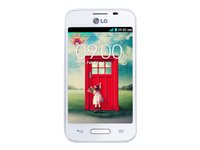 LG L40 (D160) - 3G pekskärmsmobil - RAM 512 MB / Internminne 4 GB - microSD slot - LCD-skärm - 3.5" - 320 x 480 pixlar - rear camera 3 MP - vit LGD160.ANEUWH