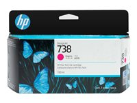 HP 738 - 130 ml - magenta - alkuperäinen - DesignJet - mustepatruuna malleihin DesignJet T950 498N6A