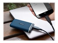 Transcend ESD350C - SSD - 250 GB - extern (portabel) - M.2 - USB 3.1 Gen 2 - marinblå TS250GESD370C