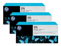 HP 771 - 3-pack - 775 ml - foto-svart - original - bläckpatron - för DesignJet Z6600 Production Printer, Z6800 Photo Production CR256A