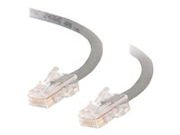 C2G Cat5e Non-Booted Unshielded (UTP) Network Crossover Patch Cable - Risteytyskaapeli - RJ-45 (uros) to RJ-45 (uros) - 3 m - UTP - CAT 5e - säikeinen, uniboot - harmaa 83284
