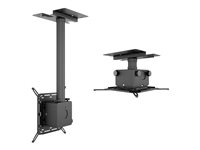 Multibrackets M Pro HD Series - Monteringssats (projektorfäste, justerbar monteringsarm) - för projektor - svart - takmonterbar 7350105210587