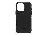 OtterBox Defender Series - Baksidesskydd för mobiltelefon - MagSafe-kompatibilitet - silikon - svart - för Apple iPhone 16 Pro Max 77-95989