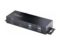 StarTech.com 7-Port Industrial USB Hub 10Gbps Hub, Metal, Mountable, TAA - Hubb - industriell - 7 x USB 3.2 Gen 2 - skrivbordsmodell, rackmonterbar, DIN-skenmonterbar - TAA-kompatibel HB31C5A2CME